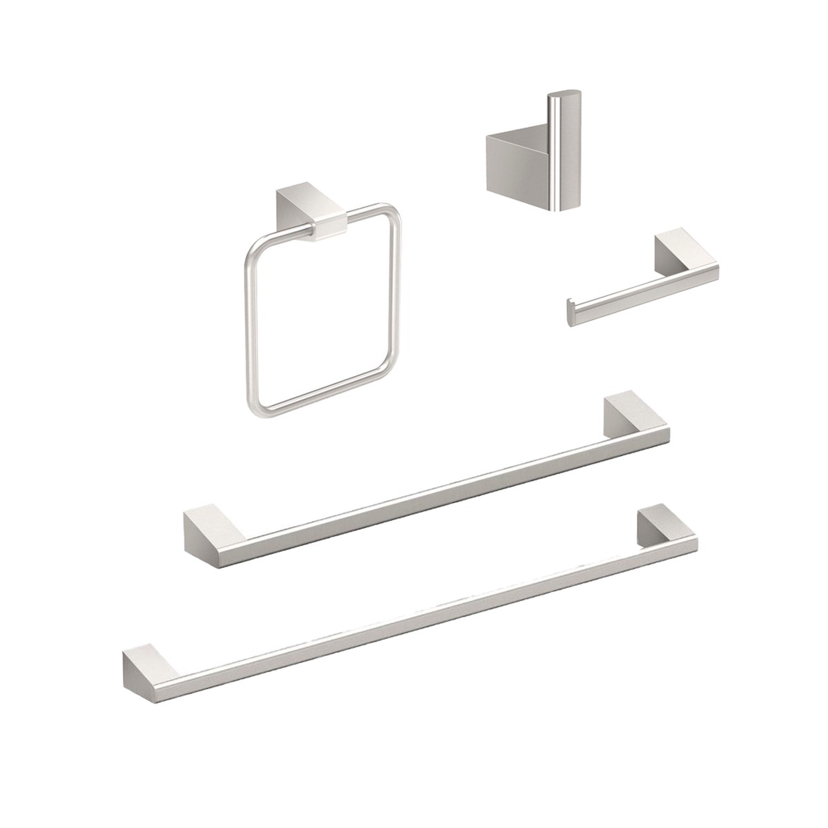 A-Line Bathroom Accessories Set - Wall Mount - BrassSatin Nickel