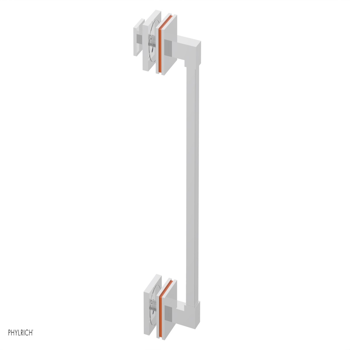 JOLIE - 12 Single Sided Shower Pull with Orange Accents 222S-92-12