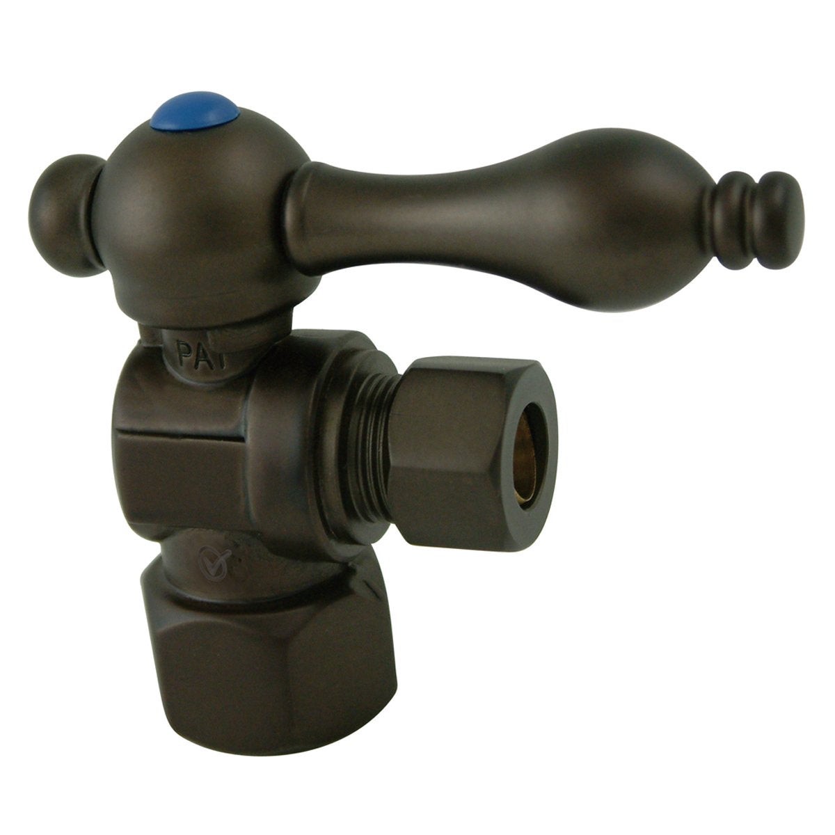 Kingston Brass Vintage CC43105 12 IPS 38 OD Compression Angle Shut-off Valve in Oil Rubbed Bronze