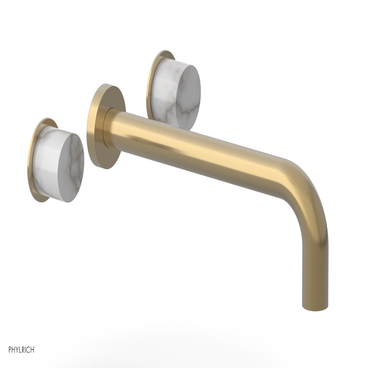 Basic II 10 Wall Tub Set - White Marble Handles 230-58-10