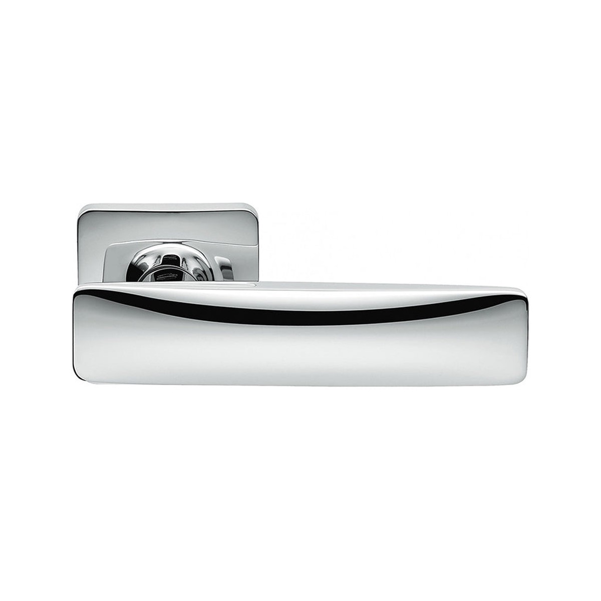 Bold Square Door Leverset - Door Mount - 5 BrassPolished Chrome