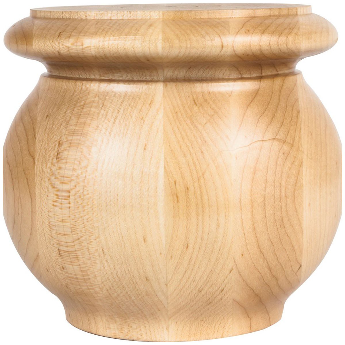 Hardware Resources White Birch Pot Belly Bun Foot