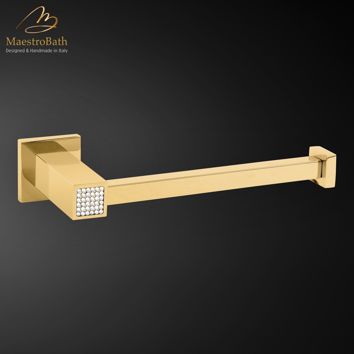Skip Diamond Toilet Paper Holder Polished Gold