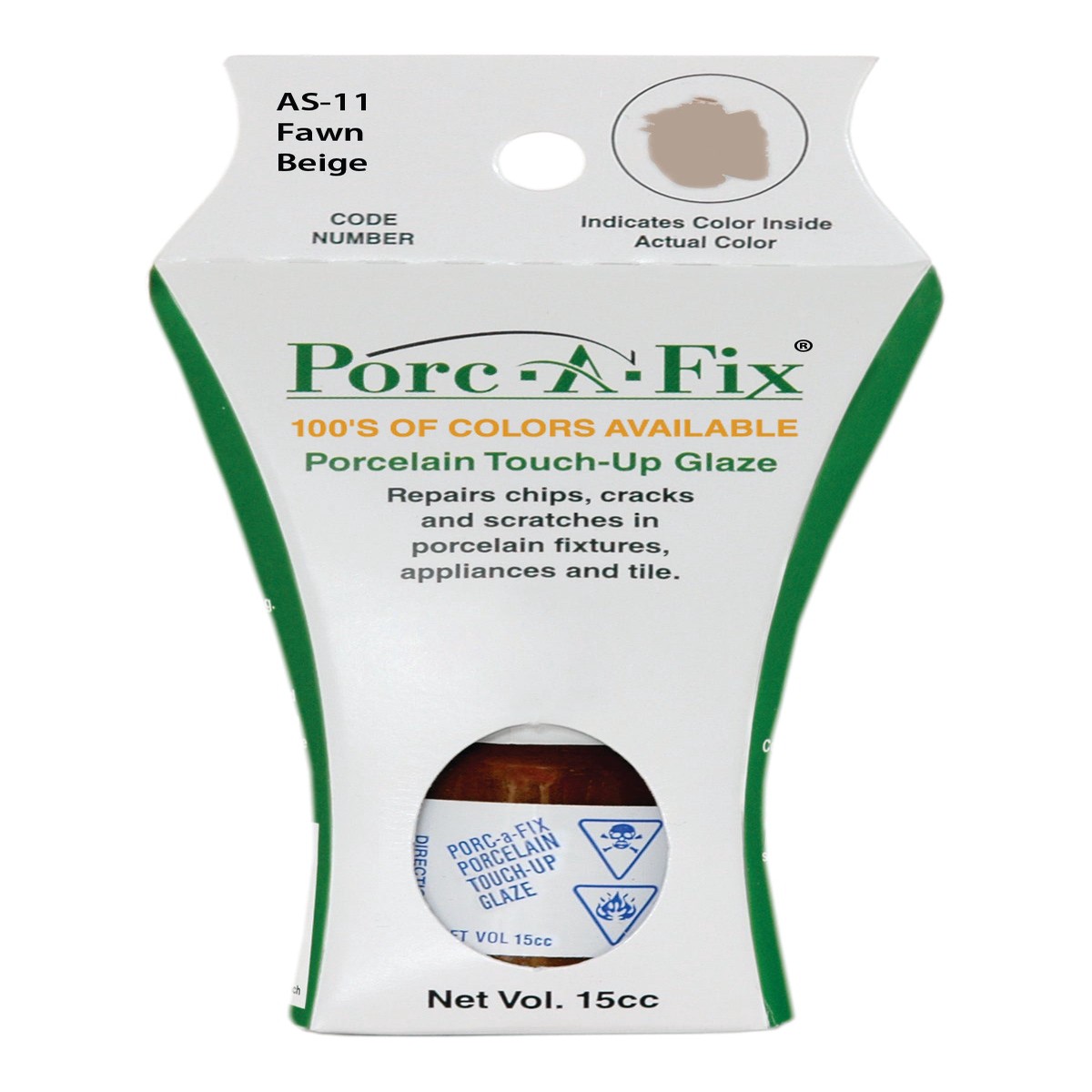 AS-11 Porc-A-Fix Touch Up Repair Glaze - American Standard Fawn Beige