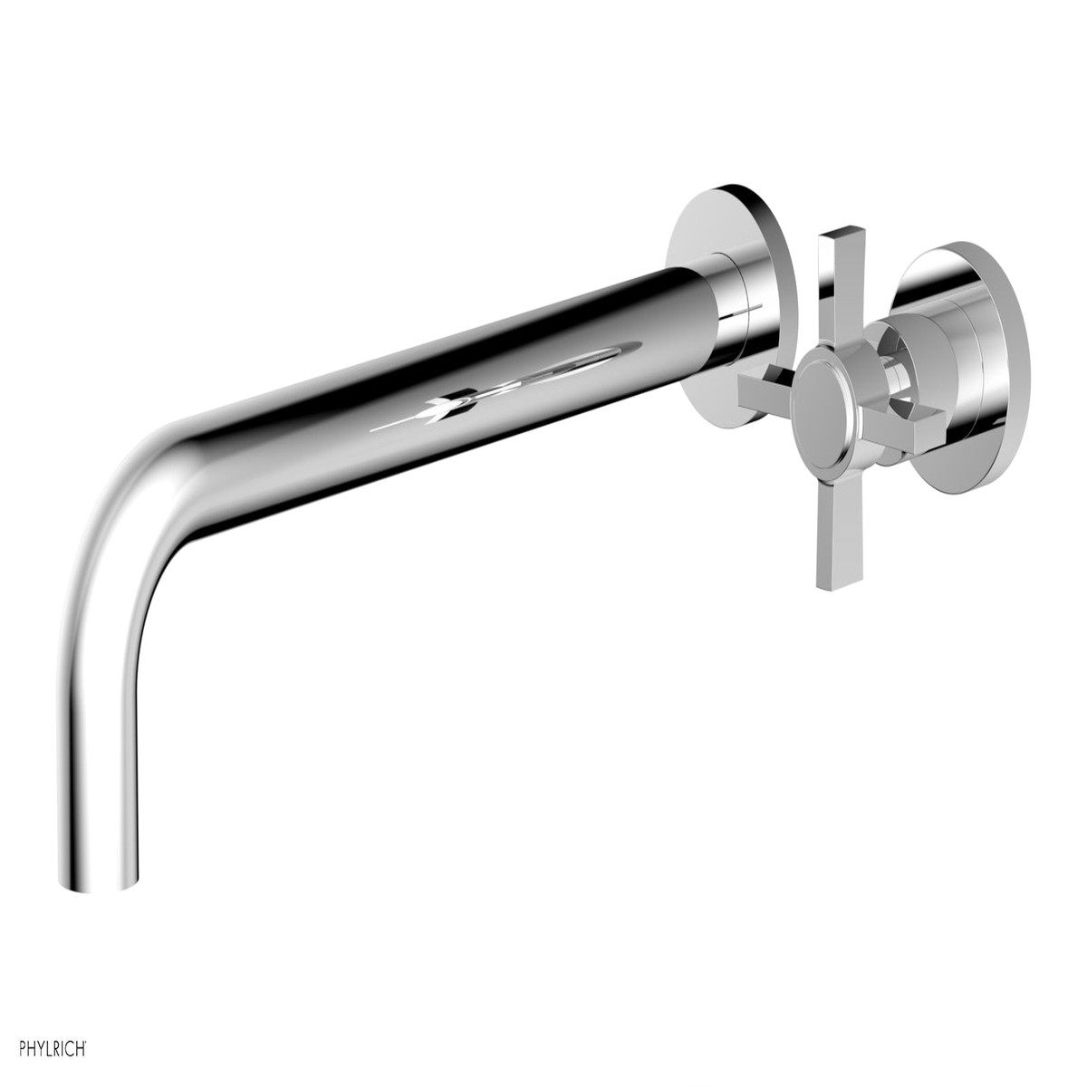 Basic 12 Single Handle Wall Lavatory Set - Cross Handle D132-17