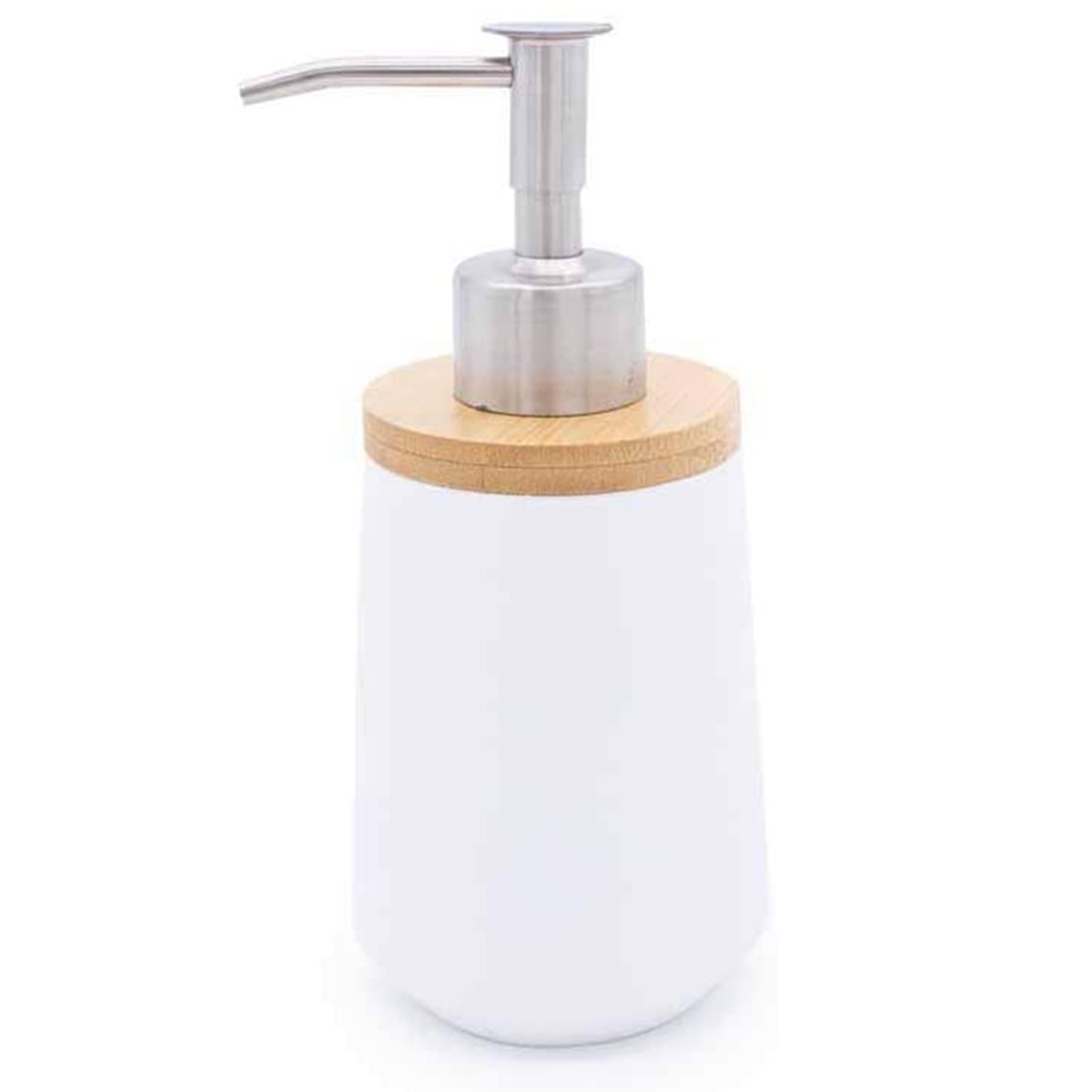 Bella Soap Dispenser - Free Standing - 7 ResinBambooWhite Matte