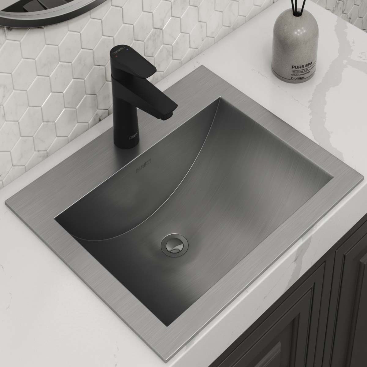 Ruvati 21 x 17 Topmount Stainless Steel Bathroom Sink