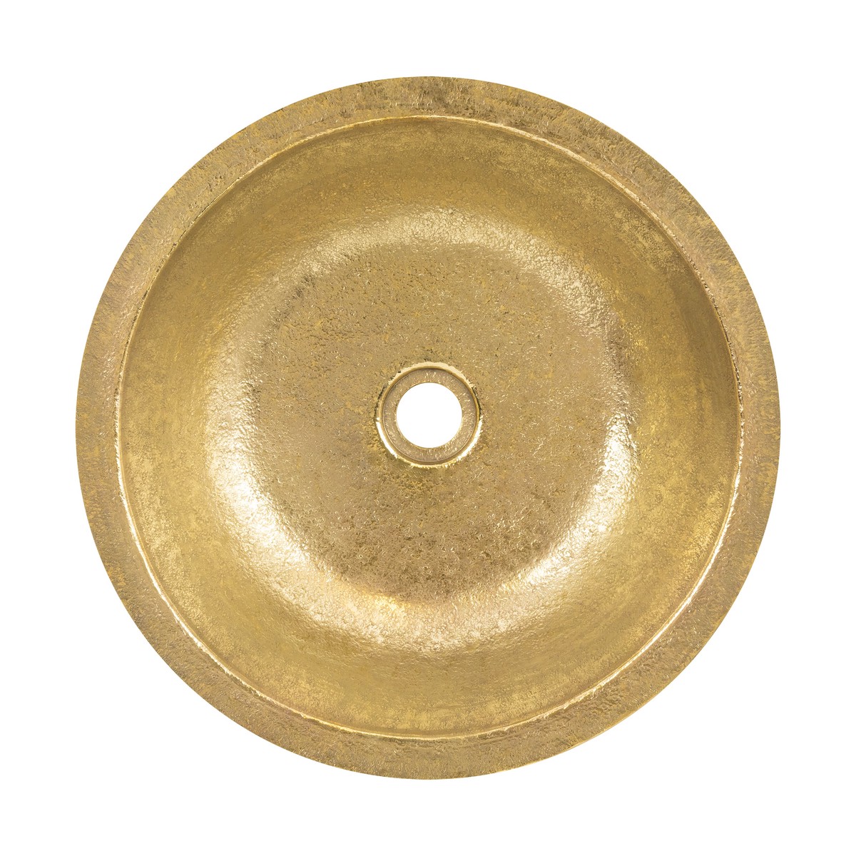 Undermount 16 Round Terra Firma 10 Gauge Polished Brass Bathroom Sink