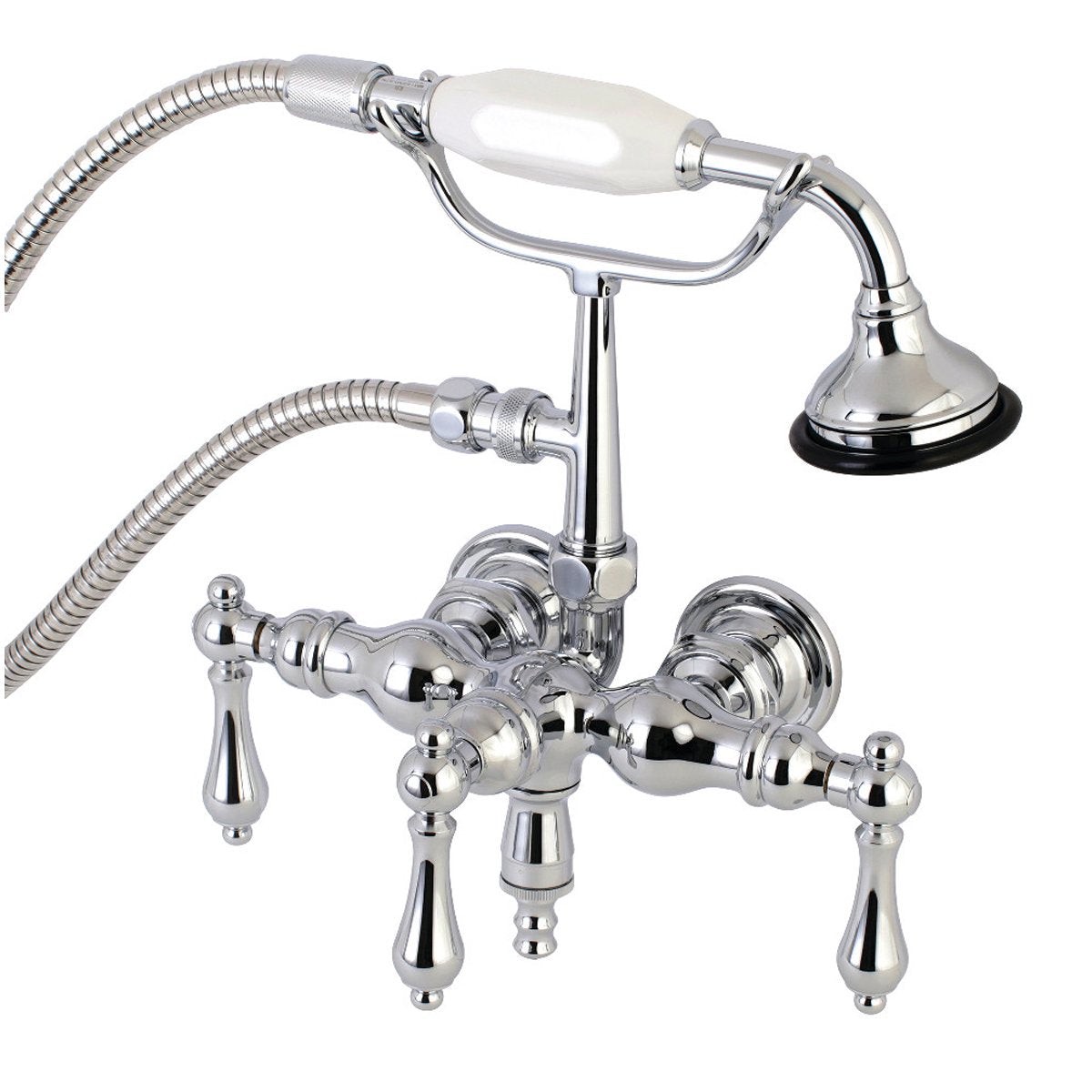 Aqua Vintage AE19TX-P 3-38-Inch Wall Mount Tub Faucet with Hand Shower