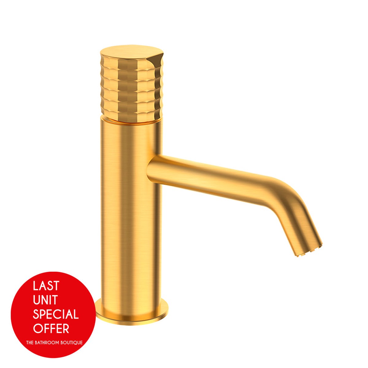 Aura Bathroom Faucet - Single Hole - 7 BrassBrushed Gold - Last Unit Special Offer
