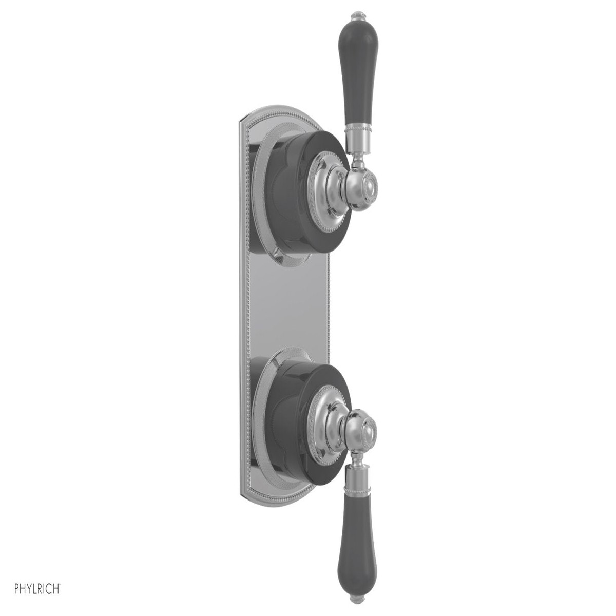 REGENT 12 Thermostatic Valve with Volume Control or Diverter Black Onyx Handles 4-412C