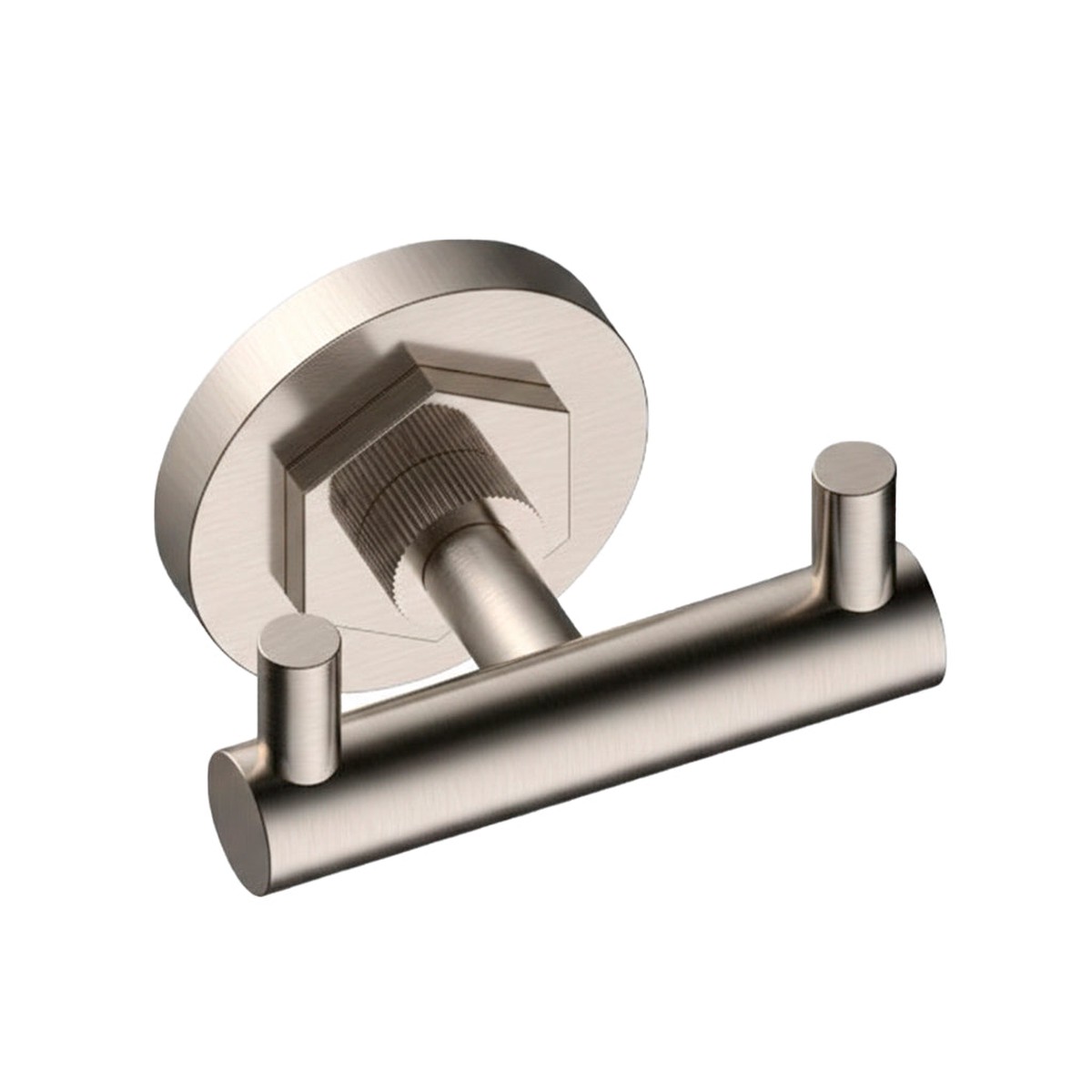 Windsor Double Hook - Wall Mount - 4 BrassBrushed Nickel