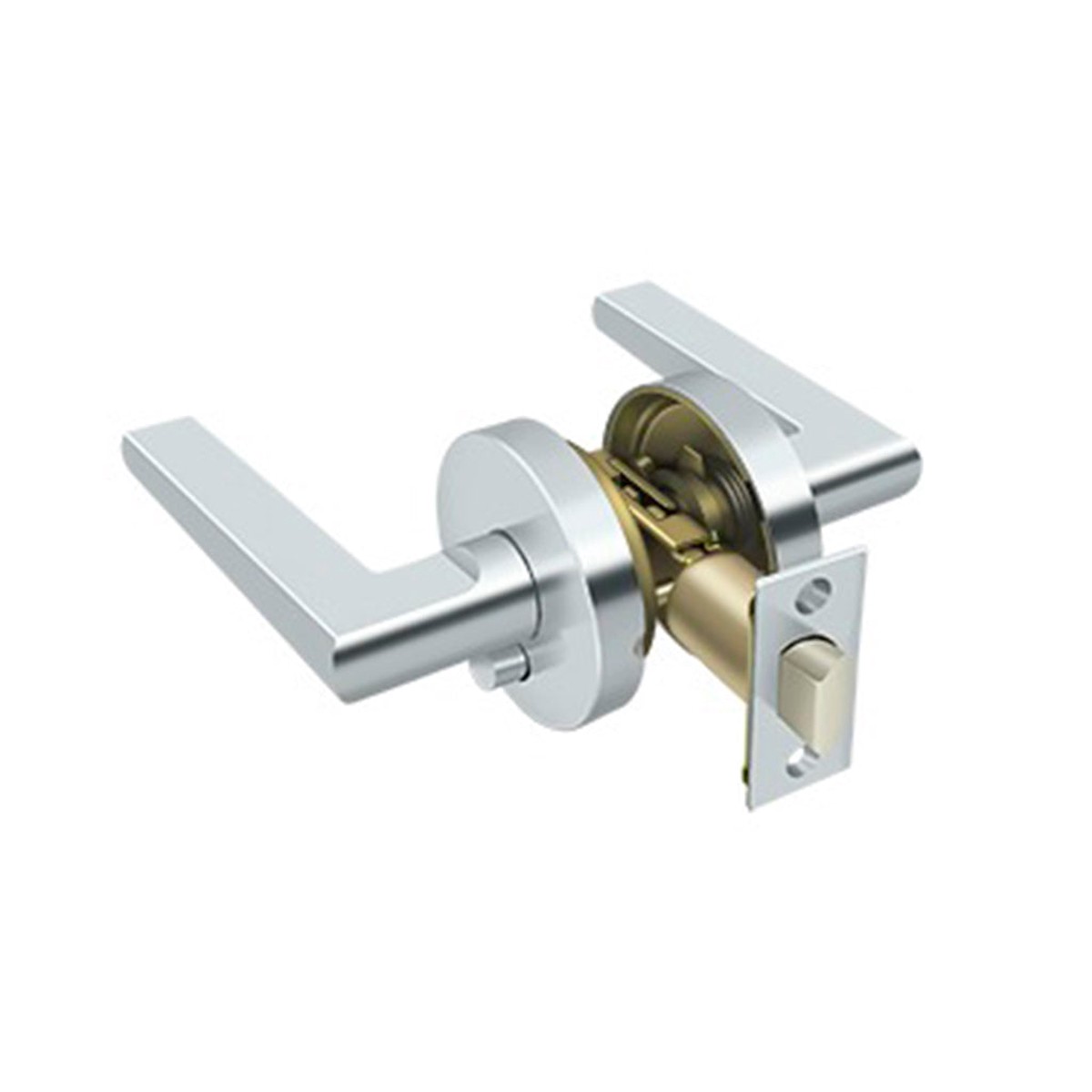 Elite Portmore Right Hand Privacy Door Leverset - Door Mount - 5 ZincPolished Chrome