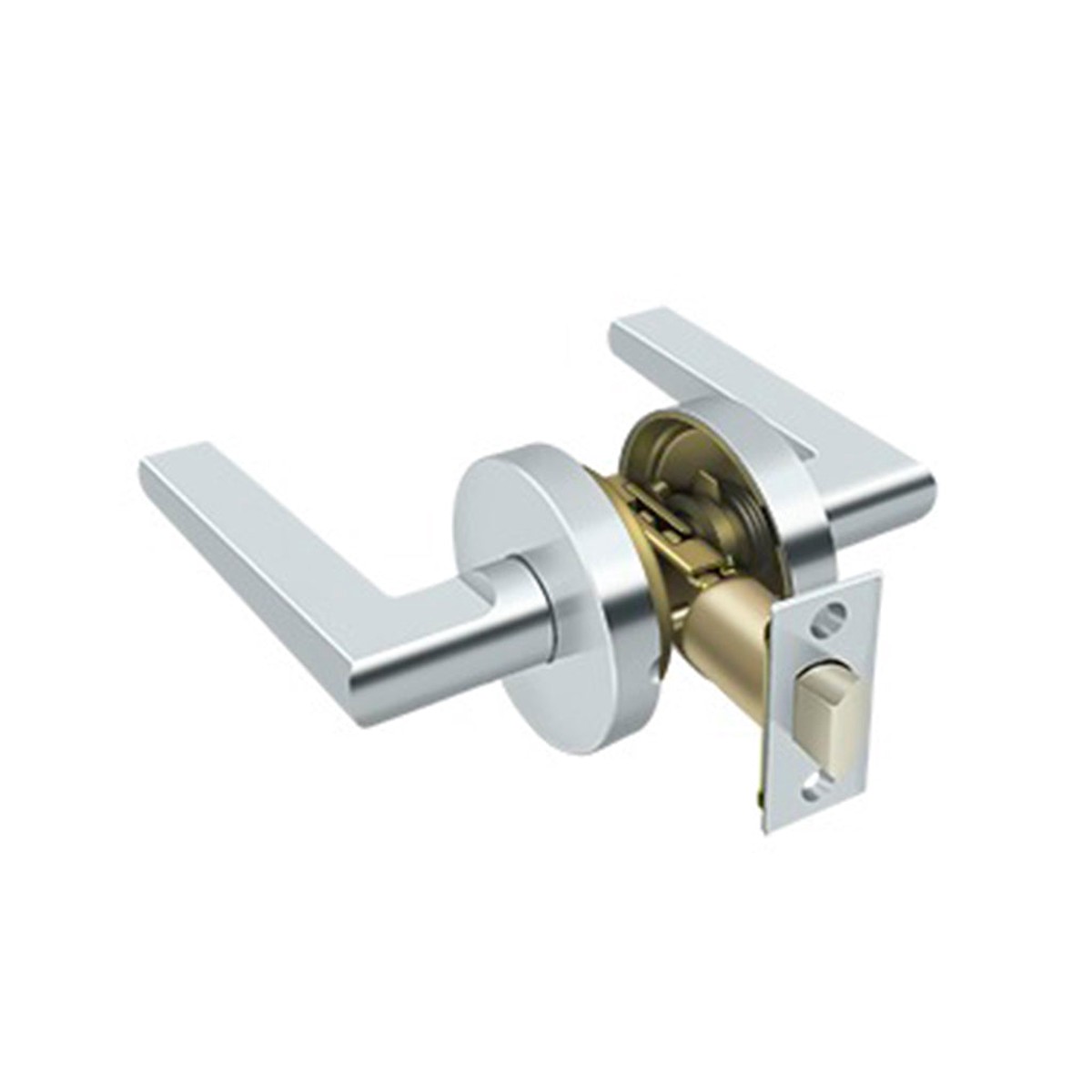 Elite Portmore Universal Handing Passage Door Leverset - Door Mount - 5 ZincPolished Chrome