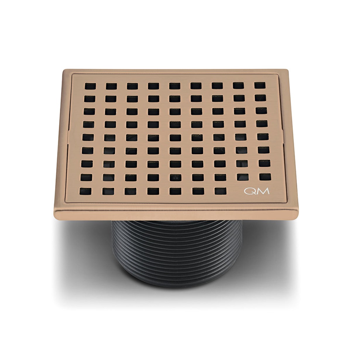Lagos Mira Center Square Shower Drain - Floor Mount - 4 Stainless SteelBronze
