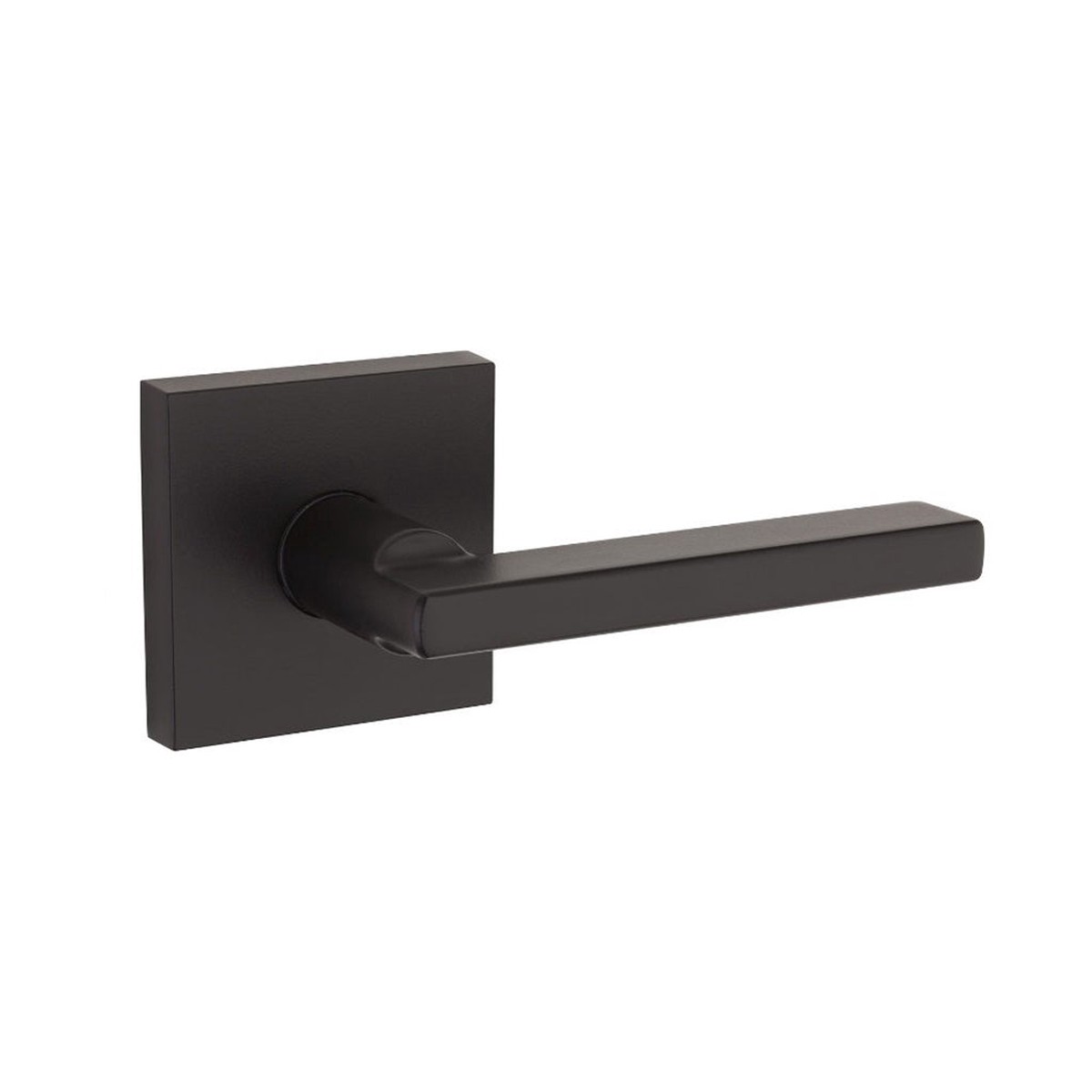 Princeton Square Half Dummy Door Leverset - Single Hole - 4 ZincMatt Black