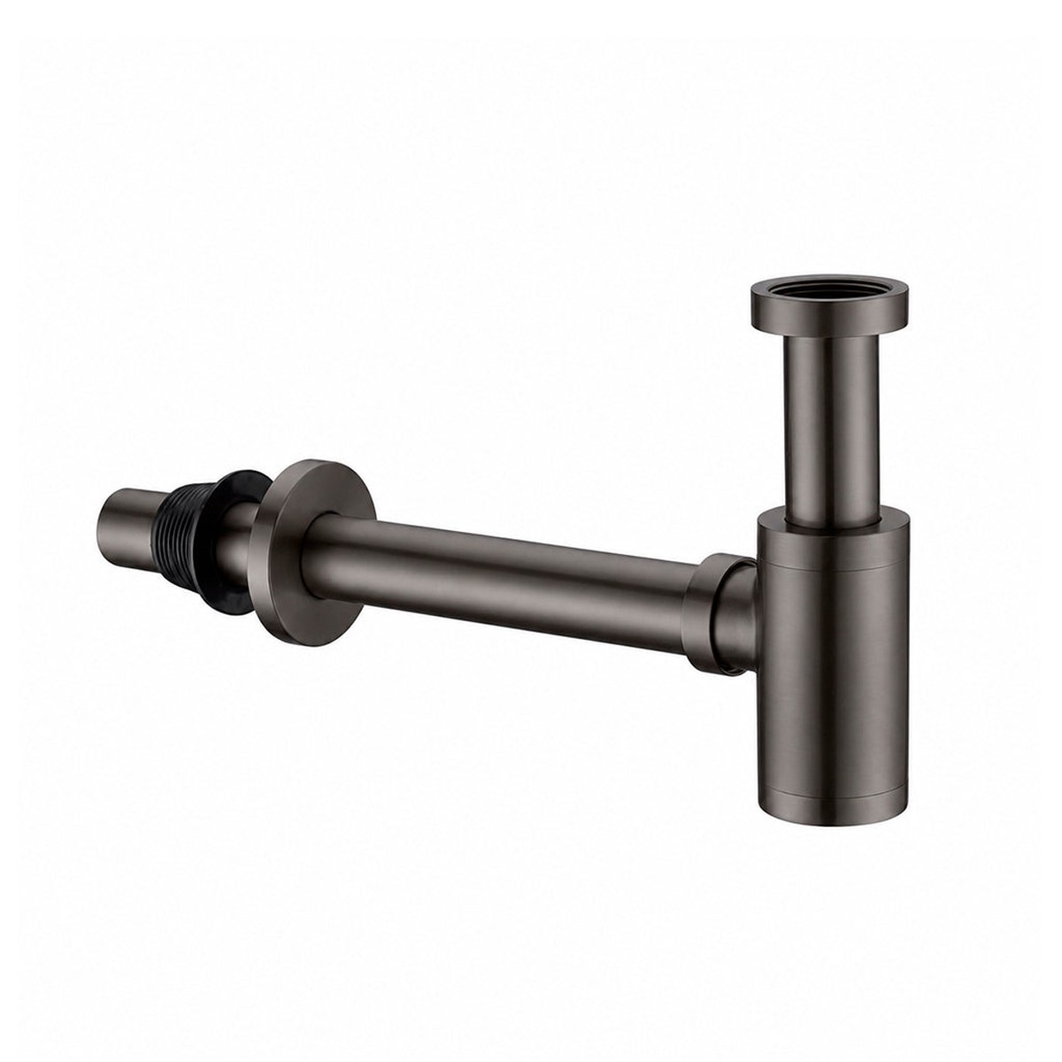 Universal Bottle Sink Siphon - Under Mount - 2 BrassGun Metal