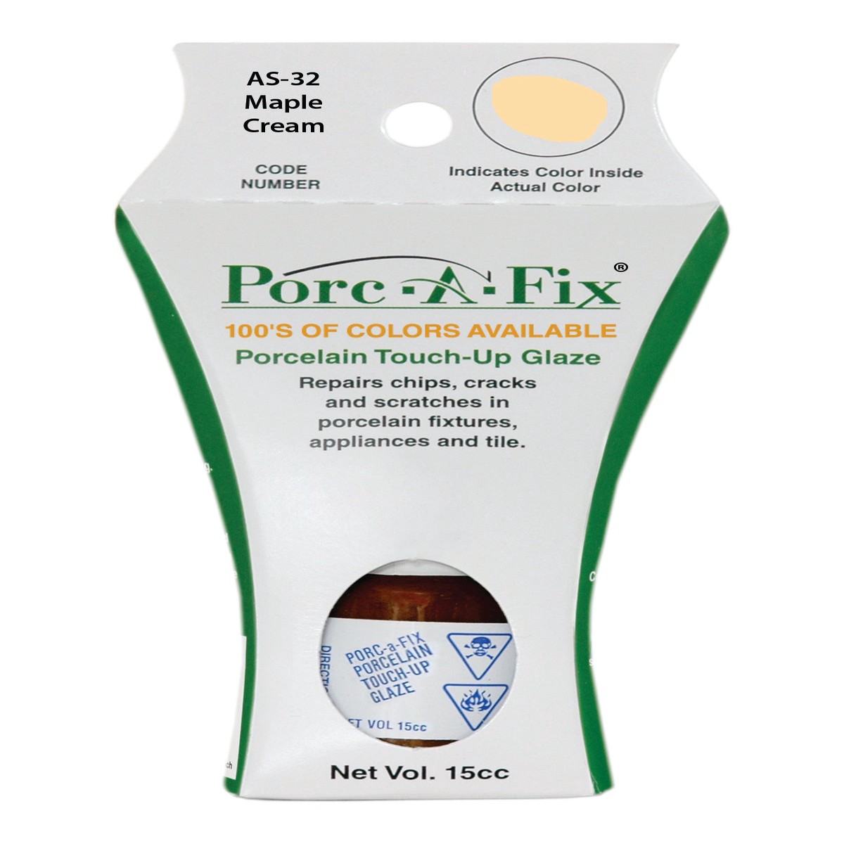 AS-32 Porc-A-Fix Touch Up Repair Glaze - American Standard Maple Cream