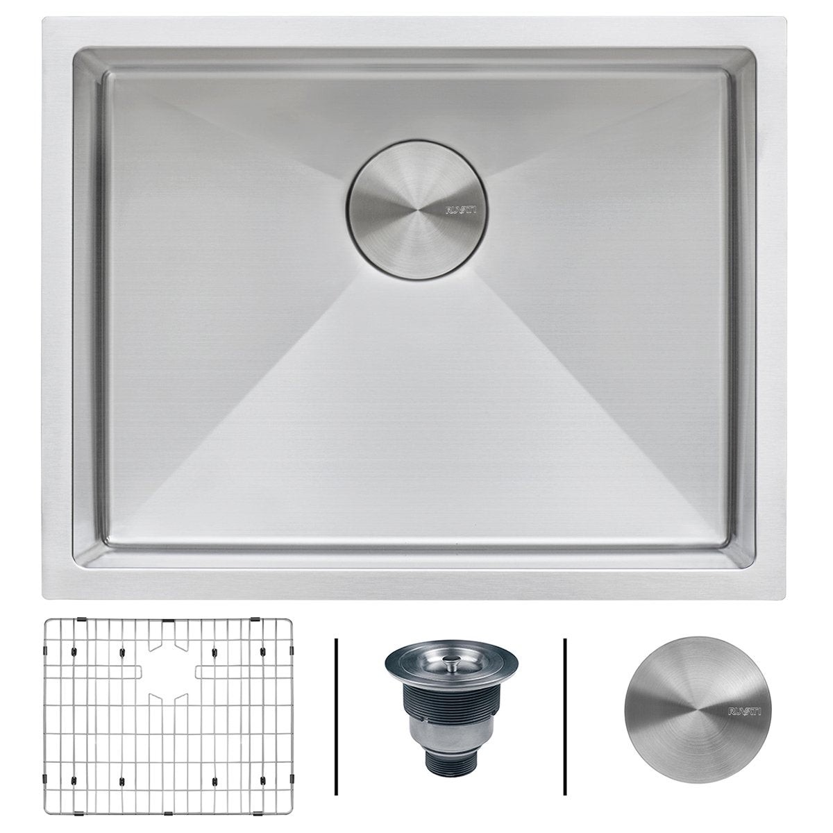 Ruvati RVH7121 21 Undermount Tight Radius 16 Gauge Stainless Steel Single Bowl Bar Prep Kitchen Sink