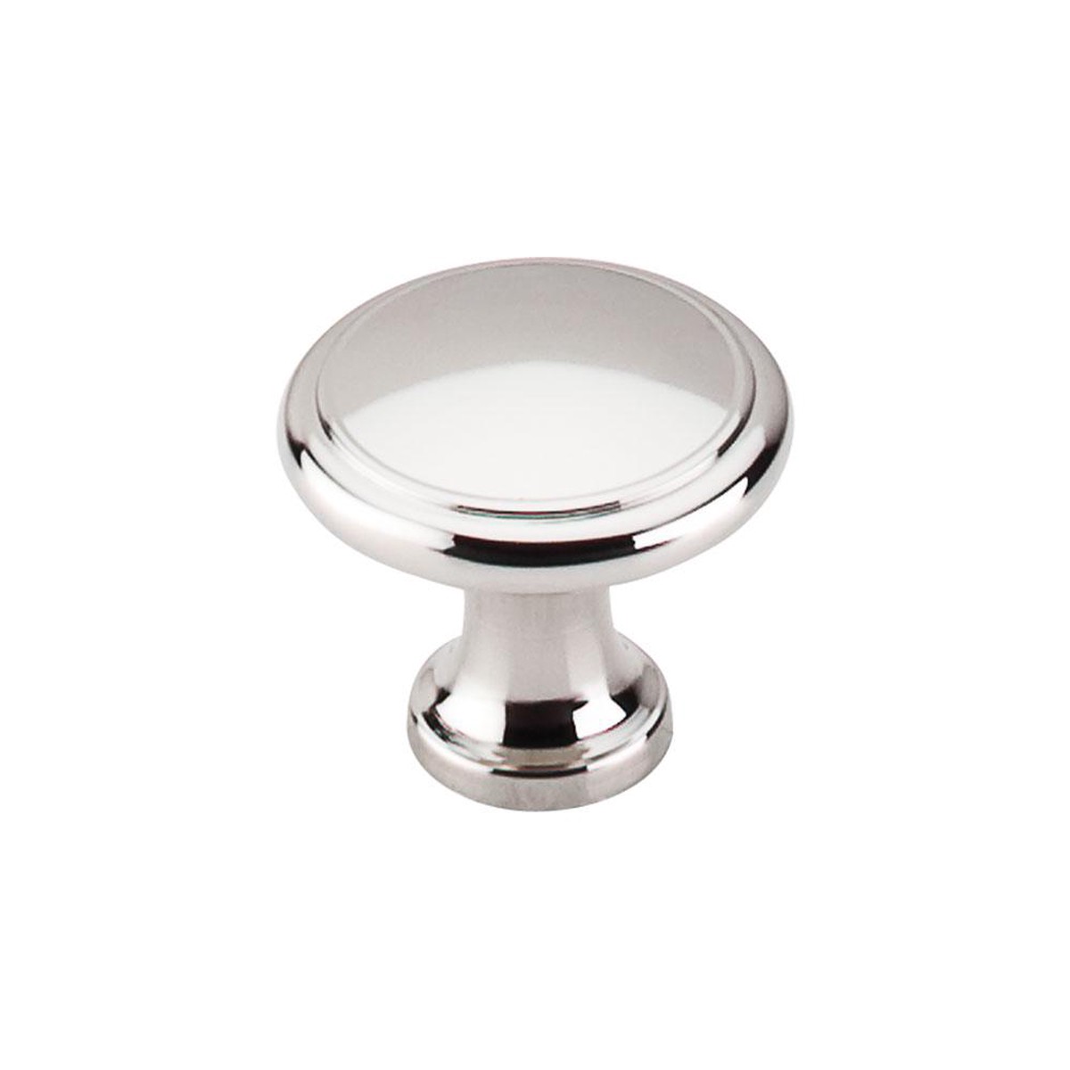 Top Knobs Ringed Knob in Polished Nickel