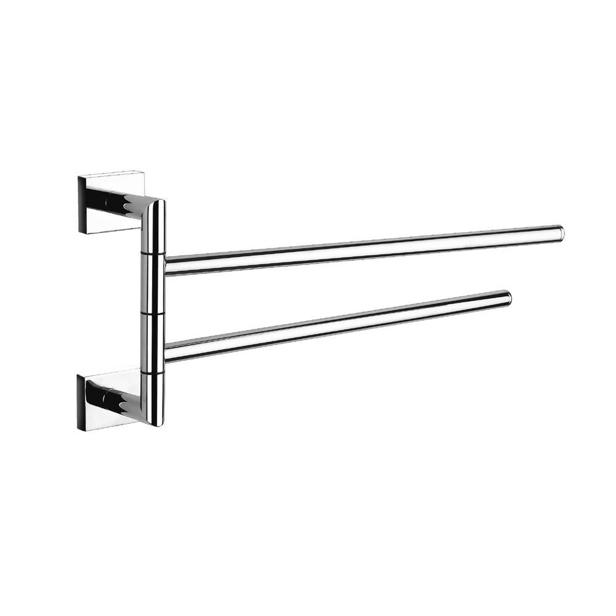 Zurich Double Towel Bar - Wall Mount - 17 BrassPolished Chrome