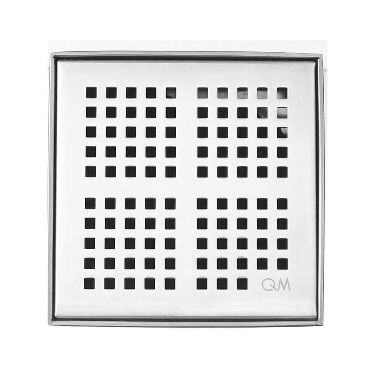 Delmar Kai Center Square Shower Drain - Floor Mount - 4 Stainless SteelPolished