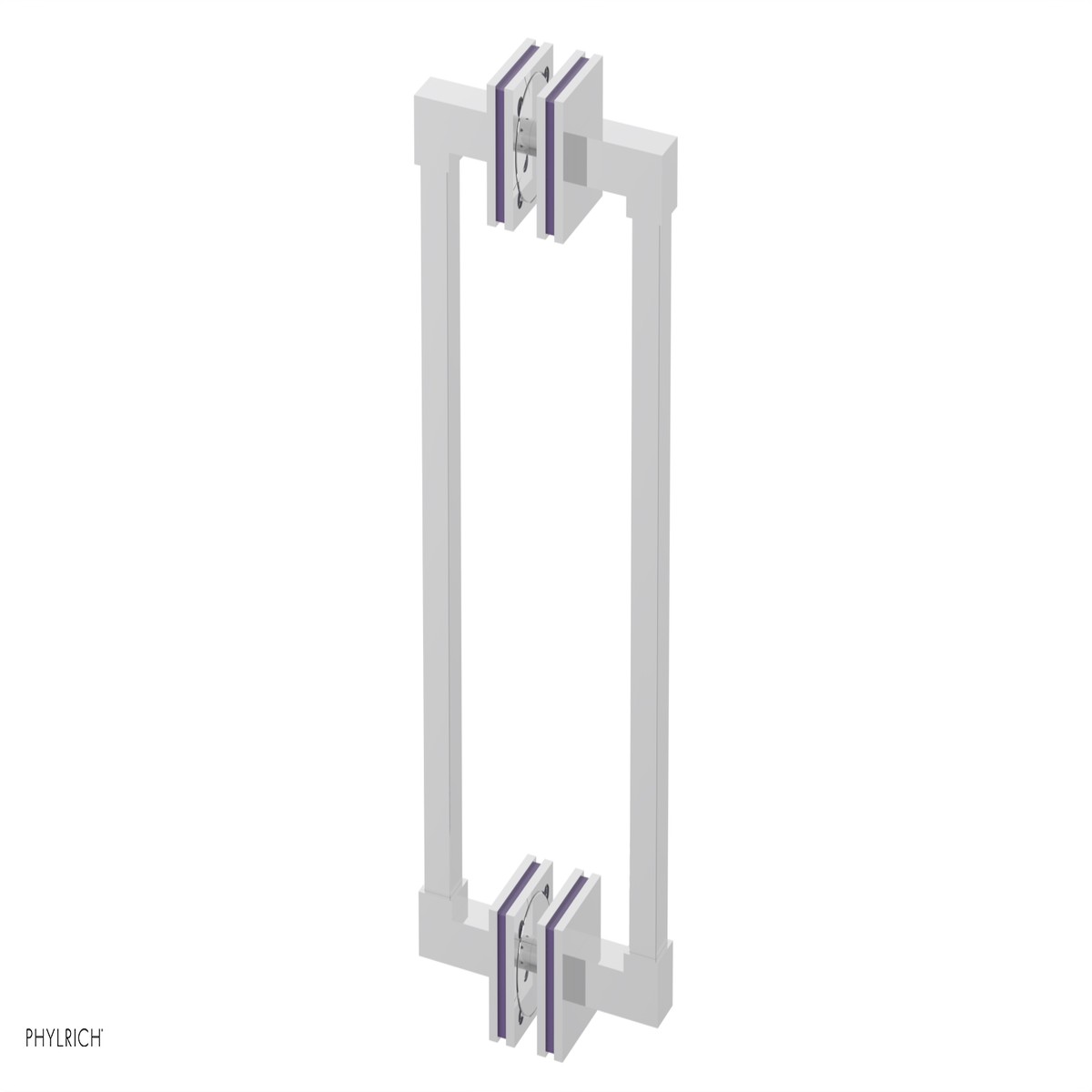 JOLIE - 12 Double Sided Shower Pull with Purple Accents 222S-93-12