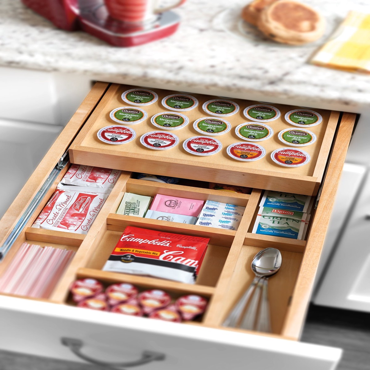 Wood Tiered K-Cup Drawer