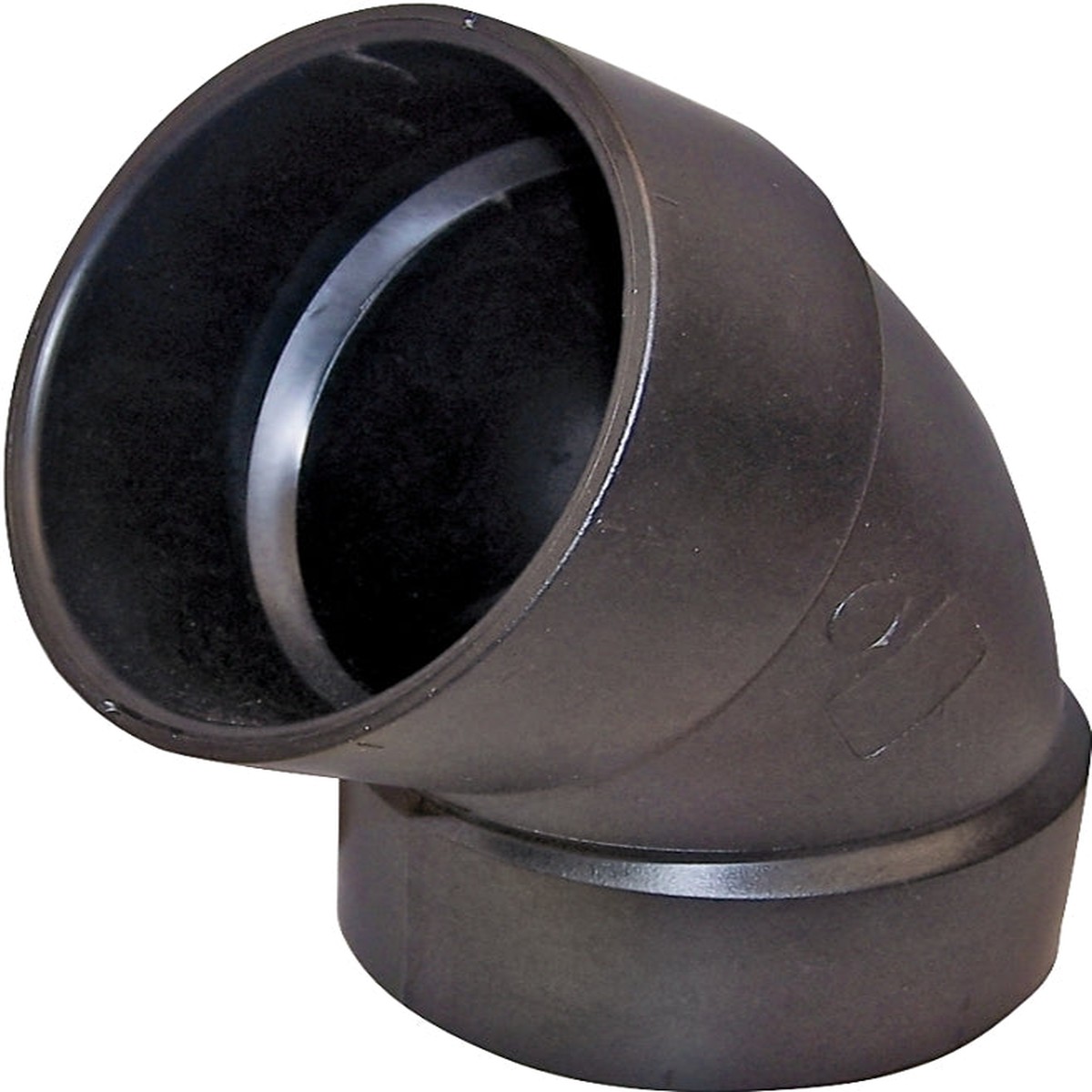 Canplas 102601BC Pipe Elbow 1-12 in Hub 60 deg Angle ABS Black