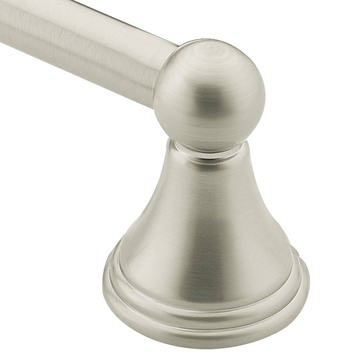 Moen DN8418BN Towel Bar 3-18 in Projection 2013 in OAL 313 in OAW 18 in L Rod Aluminum Brushed Nickel Surface