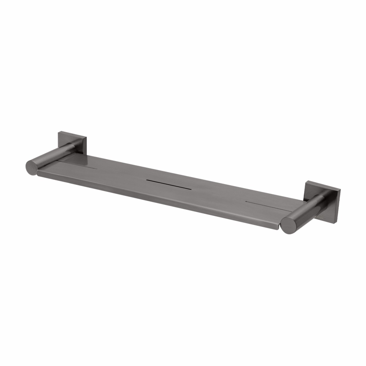 Phoenix Radii Metal Shelf Square Plate Brushed Carbon