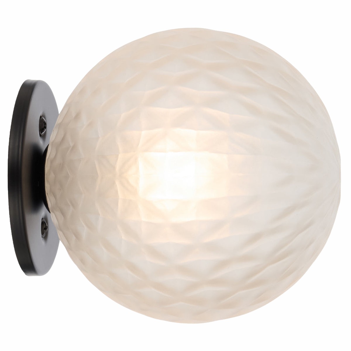 Telbix Gaston Wall Light Black Frost Tear