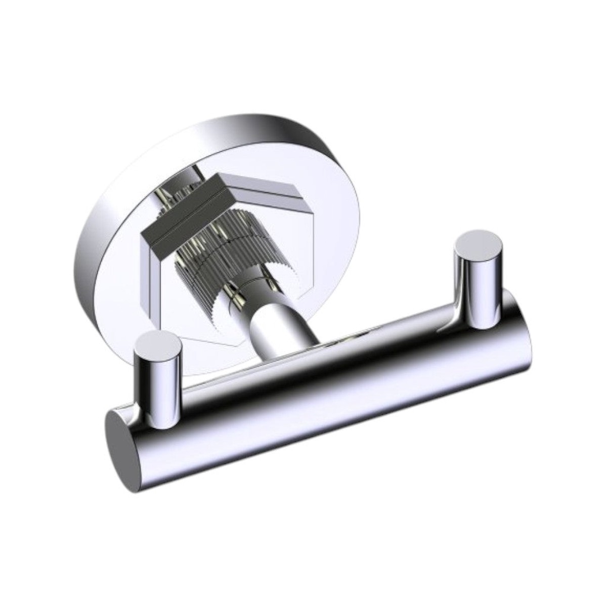 Windsor Double Hook - Wall Mount - 4 BrassPolished Nickel