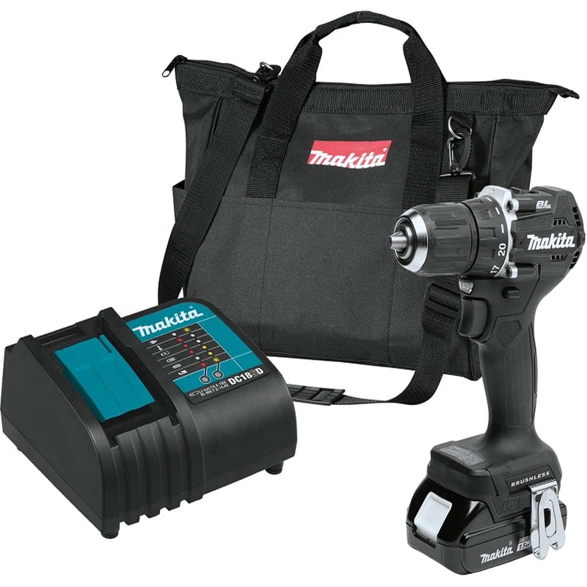 Makita LXT Series XFD15SY1B Sub-Compact Driver-Drill Kit Battery Included 18 V 15 Ah 12 in Chuck Keyless Chuck