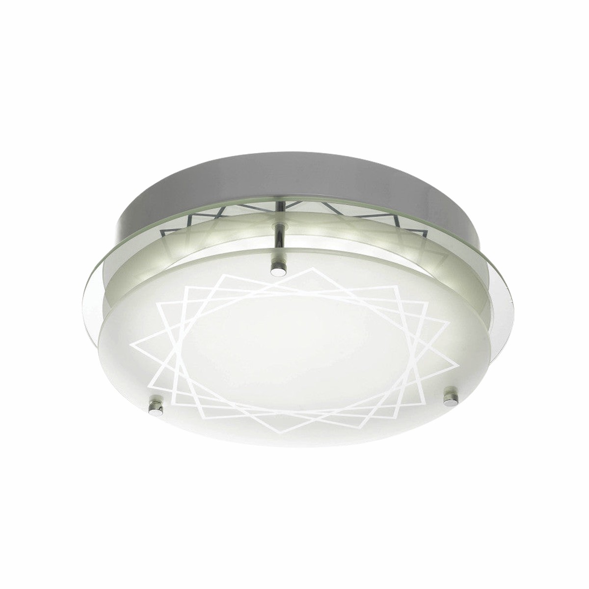 Telbix Fosco Round 20W Led Oyster Dim Chrome Frost