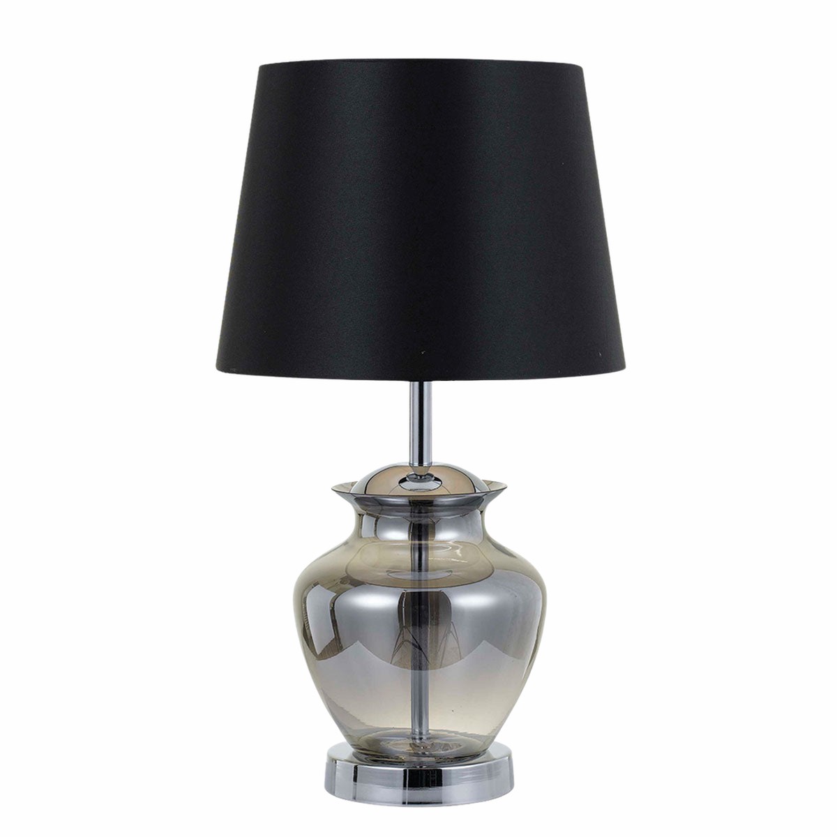 Telbix June Table Lamp Chrome Smoke Black