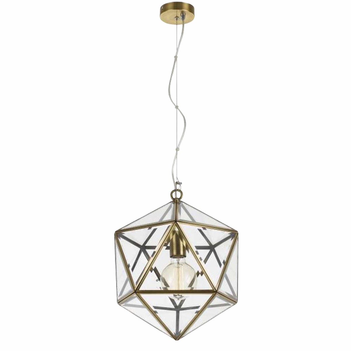 Telbix Lazlo 30 Pendant Solid Brass Antique Brass