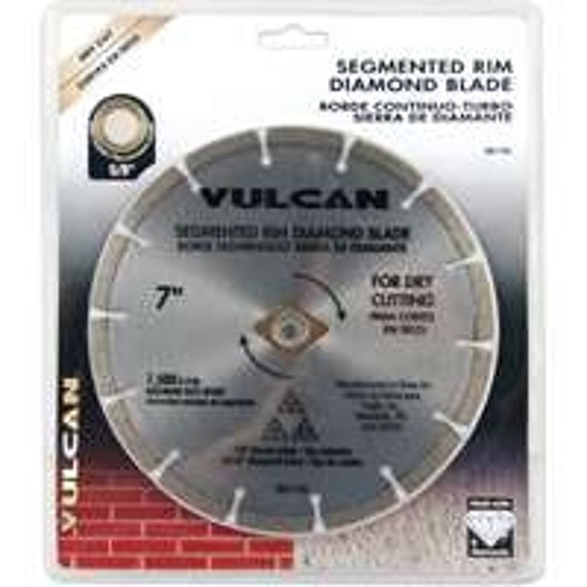 Vulcan 937691OR Diamond Blade 45 in Dia 78 in Arbor Synthetic Industrial Diamond and 2 Cobalt Cutting Edge