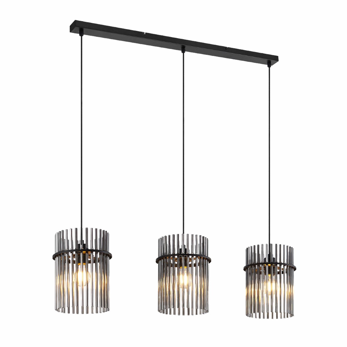 Telbix Quilo 3 Light Pendant Black