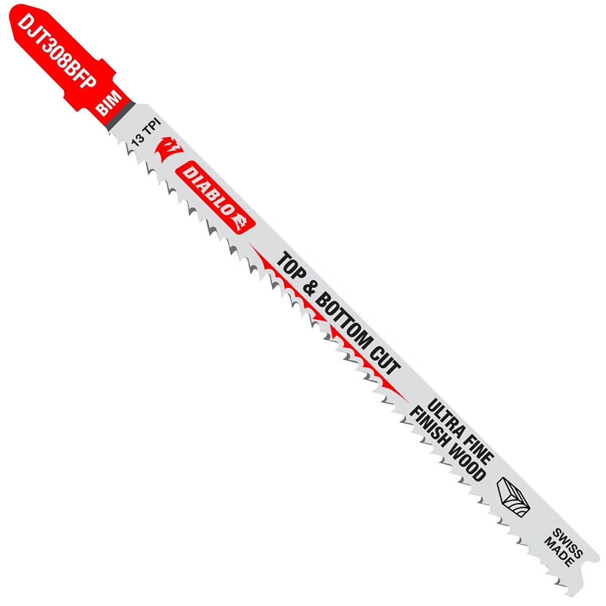Diablo DJT308BFP5 Jig Saw Blade 4-12 in L 13 TPI Bi-Metal Cutting Edge