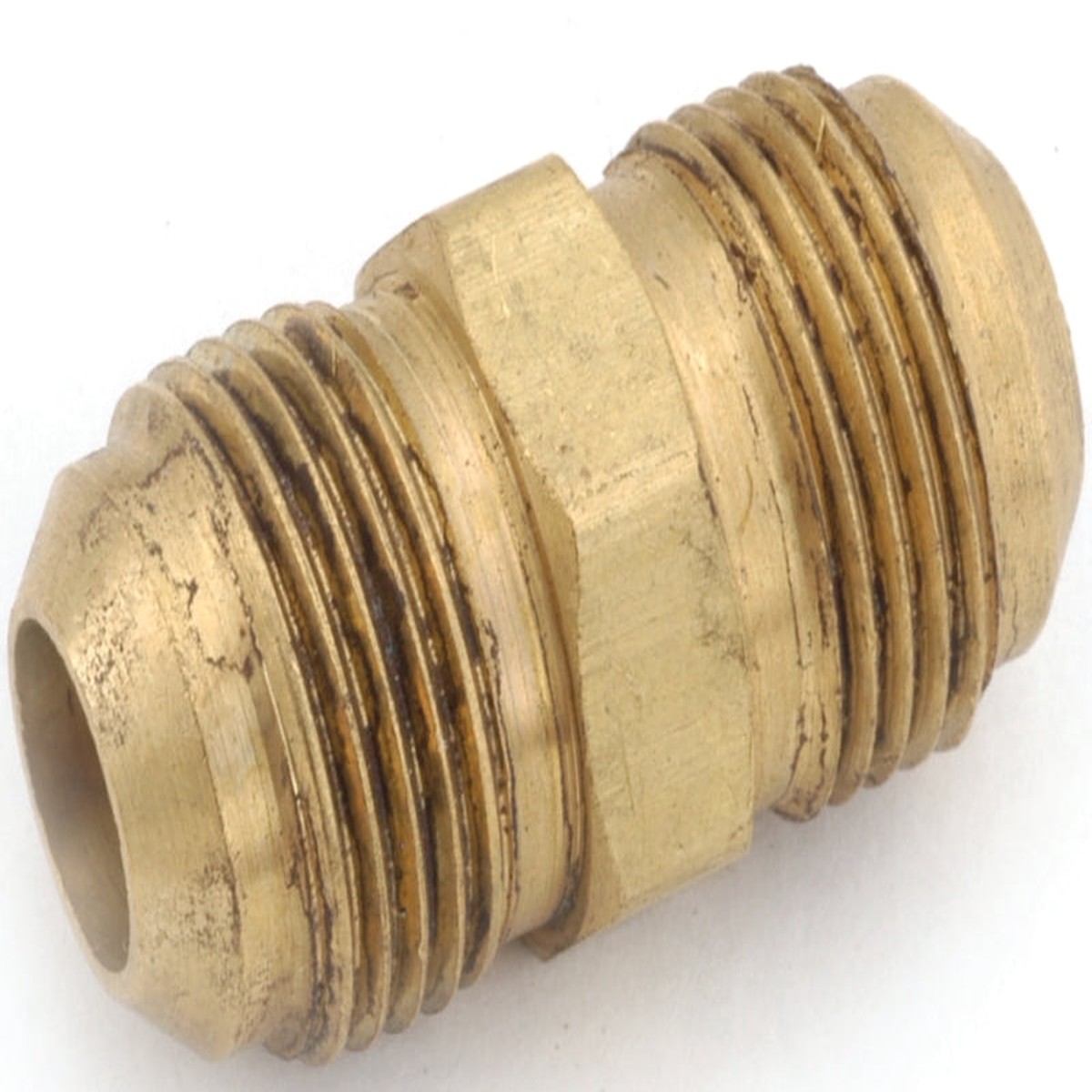 Anderson Metals 54802-06 Tube Union 38 in Brass Flare 45 deg Angle