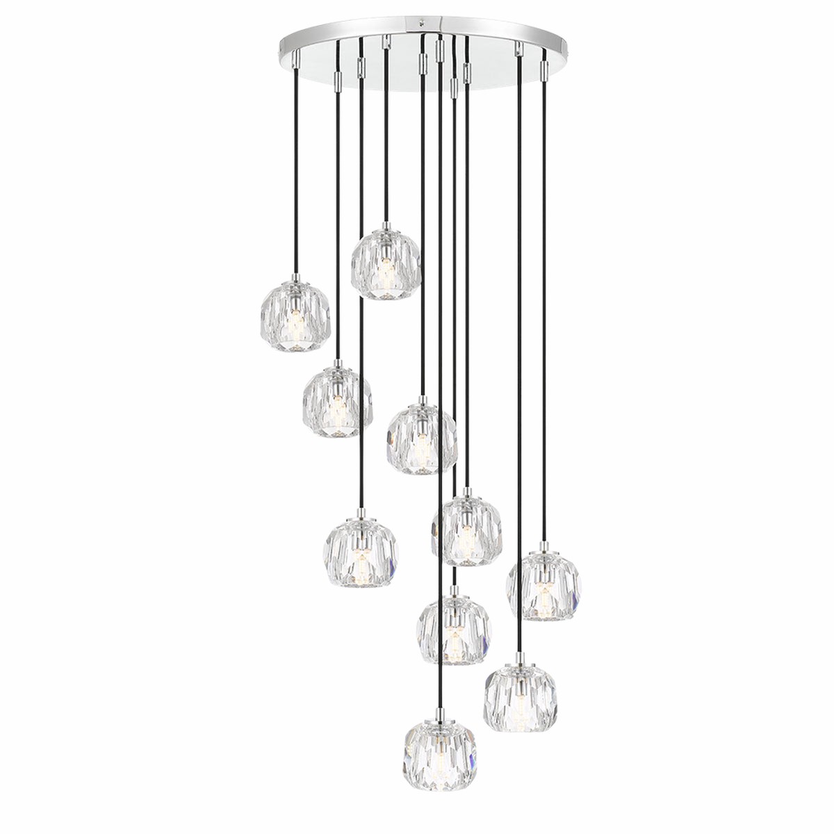 Telbix Zaha 10 Pendant Chrome