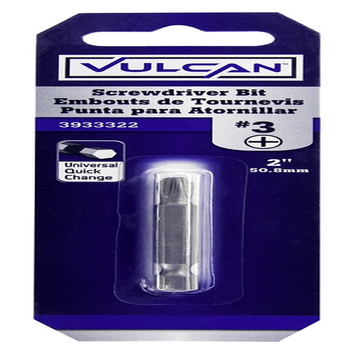 Vulcan 305111OR Screwdriver Bit Hex Shank S2 Chrome Molybdenum Steel