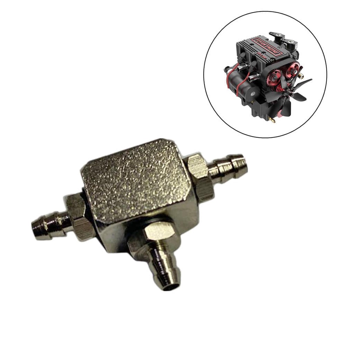 T-shaped Connector Oil Water Shunt for TOYAN FS-L200 Engine Gasoline Powered Model