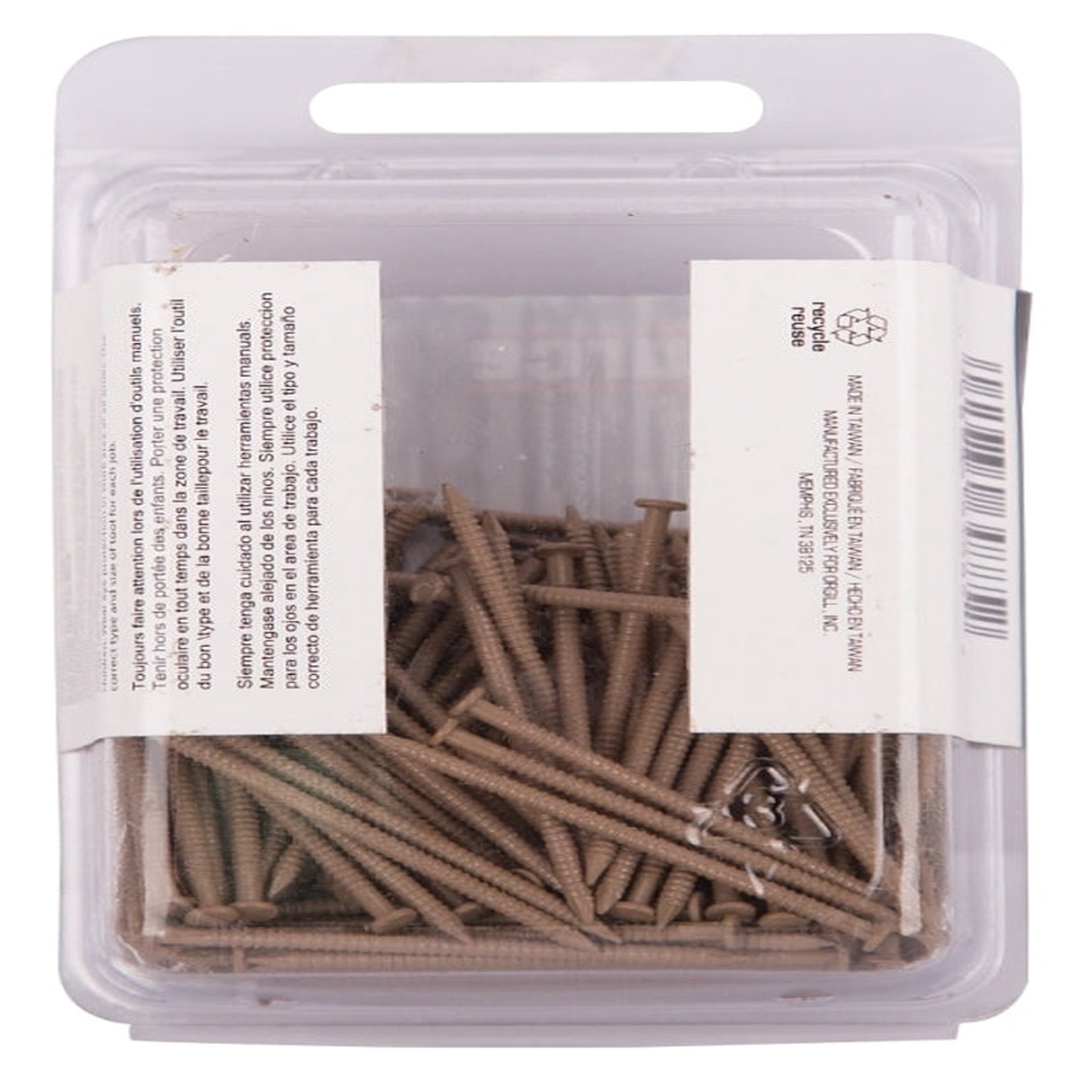ProSource NTP-088-PS Panel Nail 15D 1-58 in L Steel Painted Flat Head Ring Shank Oak 171 lb Pack of 5