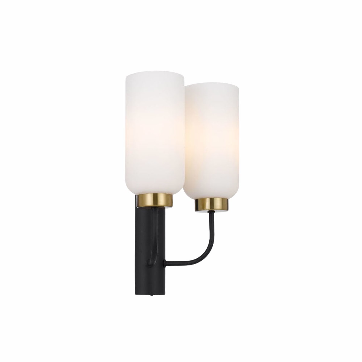 Telbix Sebring 2 Lights Wall Light Black Opal Matt
