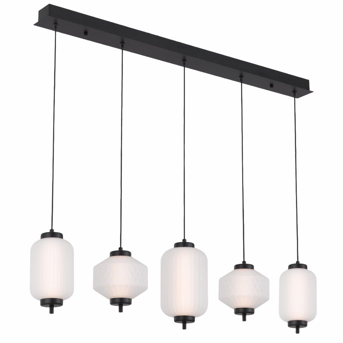 Telbix Torso 5 Light Bar Pendant Black