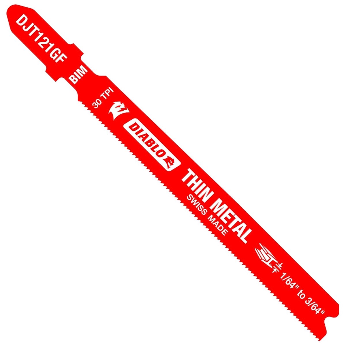 Diablo DJT121GF5 Jig Saw Blade 3-58 in L 30 TPI Bi-Metal Cutting Edge