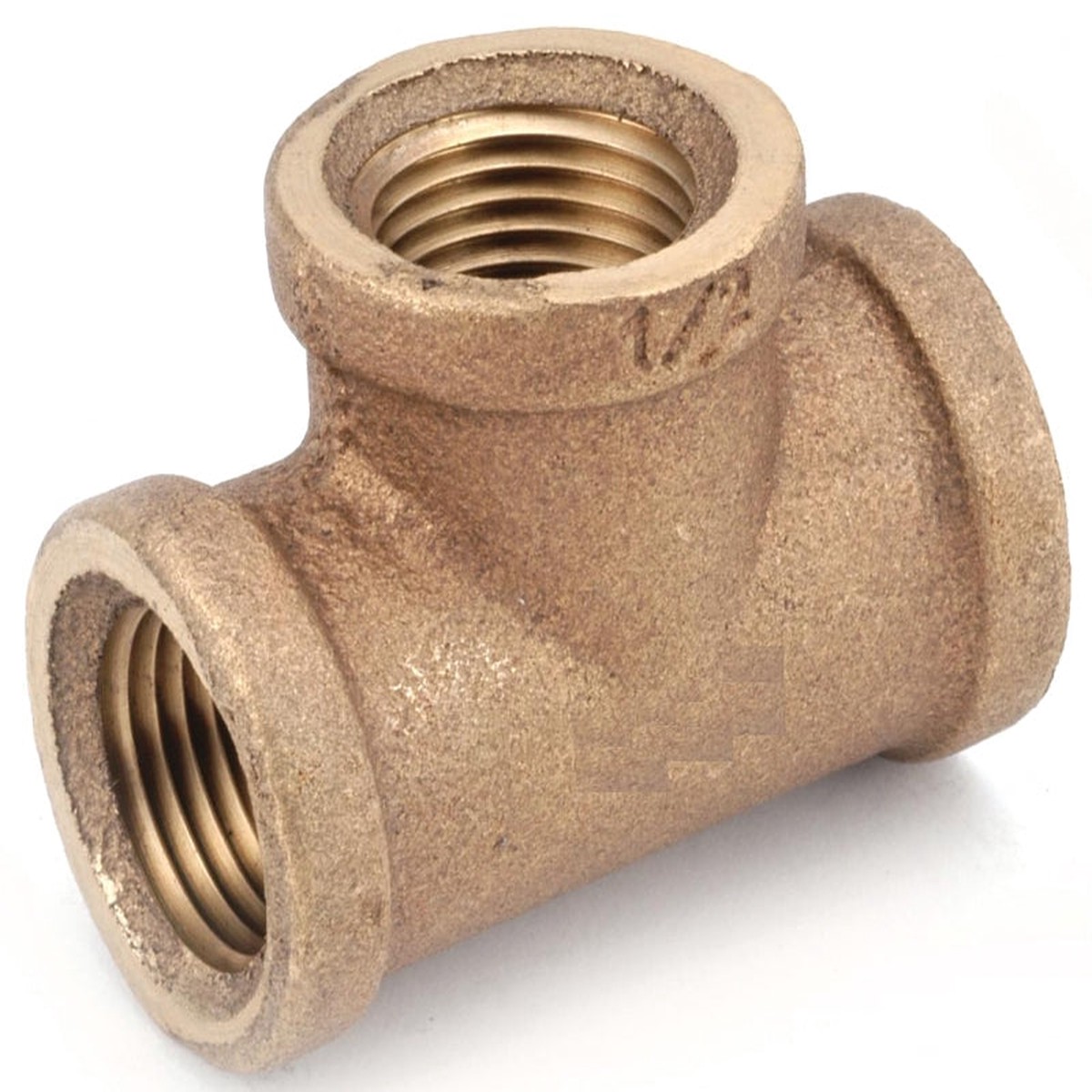 Anderson Metals 738101-12 Pipe Tee 34 in FIPT Brass 200 psi Pressure