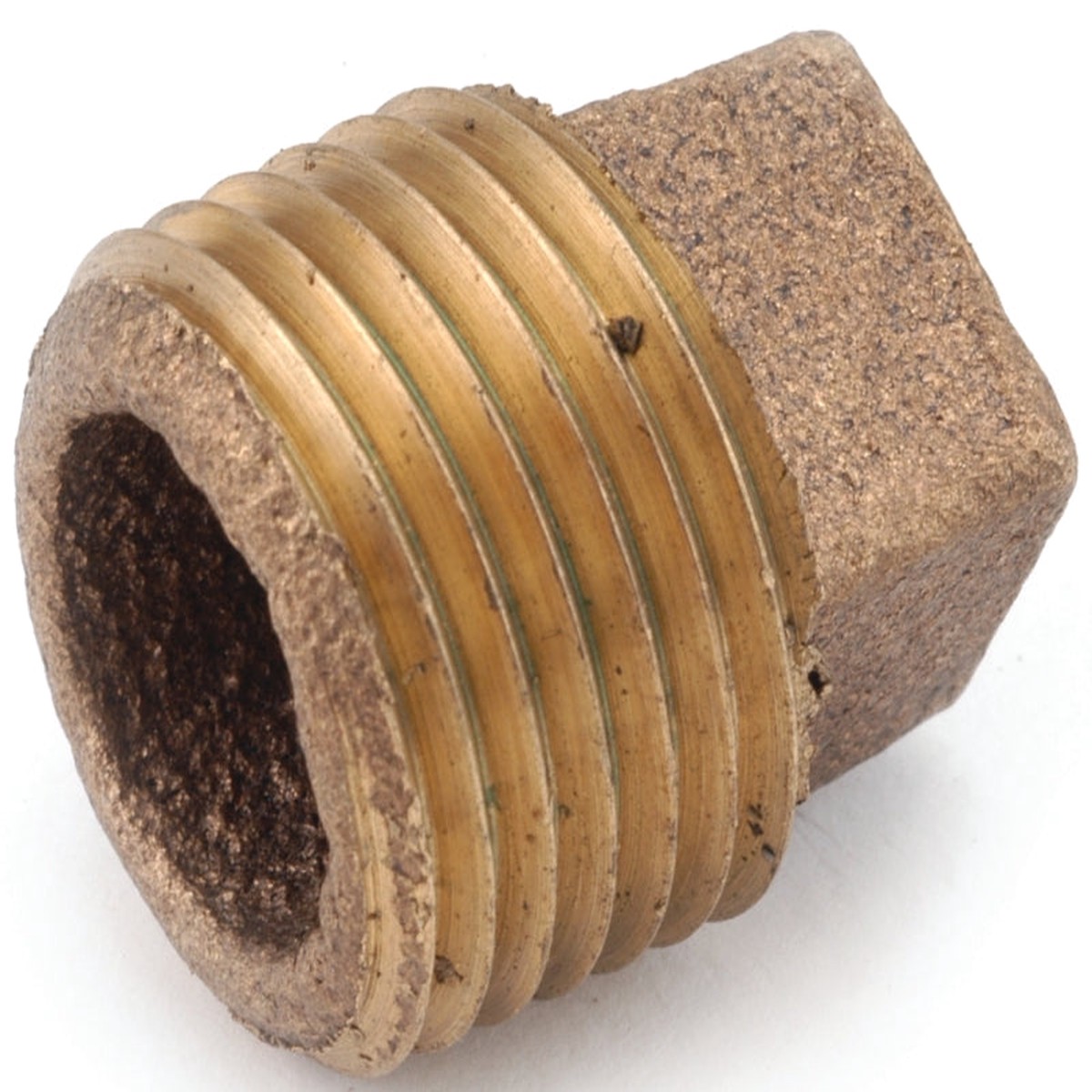 Anderson Metals 738109-16 Pipe Plug 1 in IPT Cored Square Head Brass